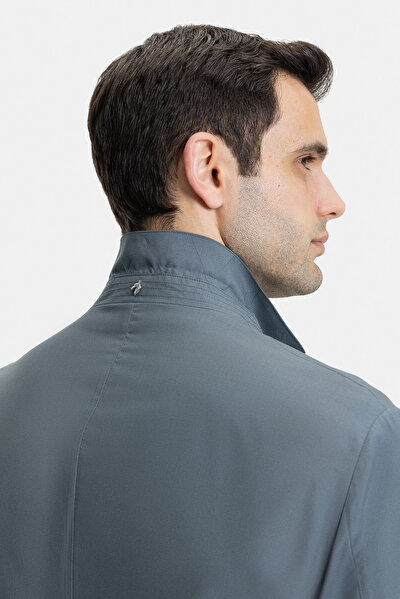 BLUE WOOL/SILK COAT 4