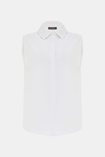 WHITE SLEEVELESS SHIRT 8