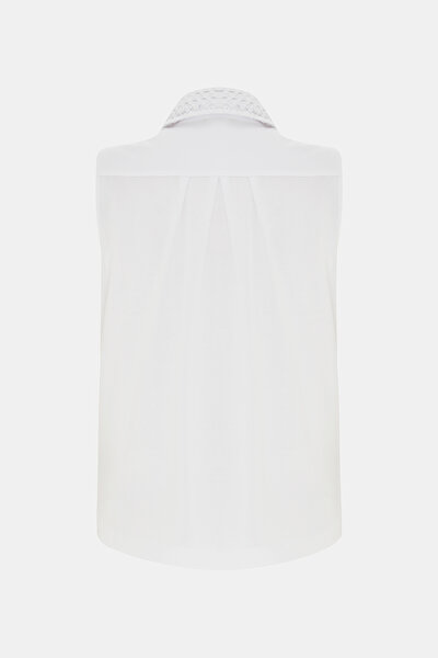 WHITE SLEEVELESS SHIRT 9