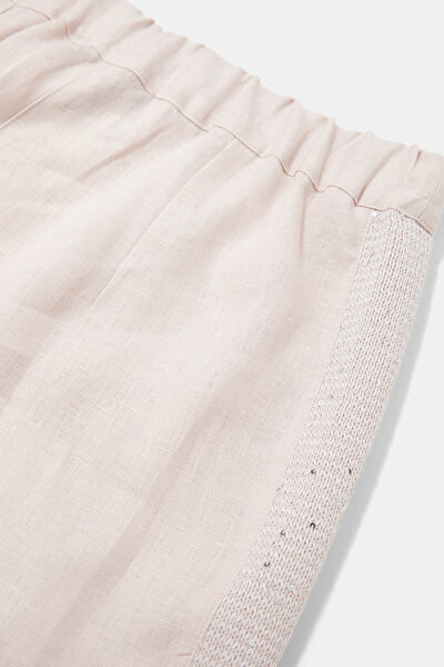 BEIGE STRAIGHT CUT TROUSERS 8