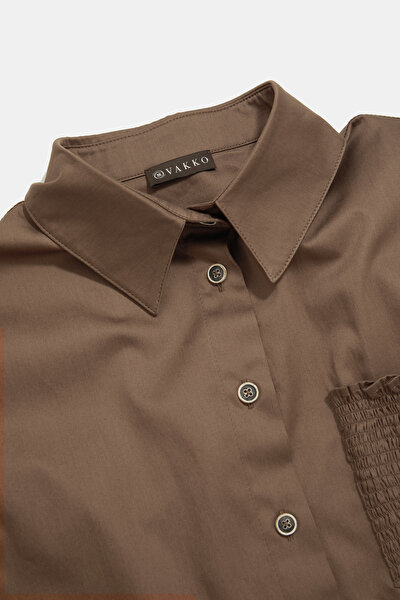 LIGHT BROWN SHORT SLEEVE SHIRT 9