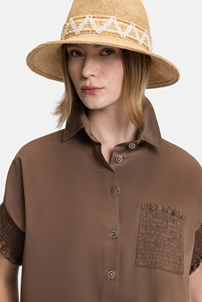LIGHT BROWN SHORT SLEEVE SHIRT 5