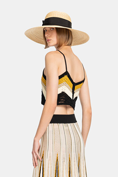 MULTICOLOR V NECK SLEEVELESS SUSPENDER BLOUSE 3