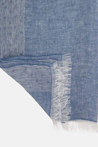 BLUE LINEN SHAWL 3