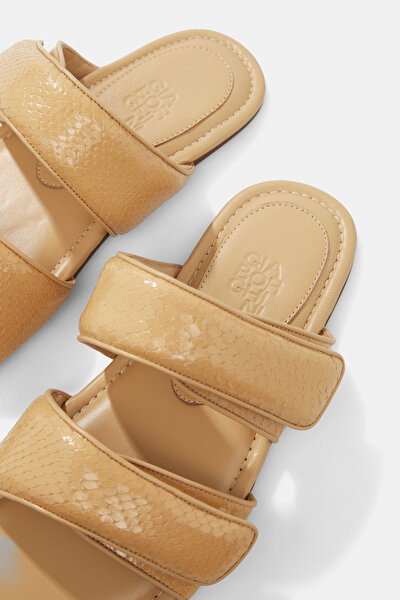 SAND LEATHER SLIPPER 4