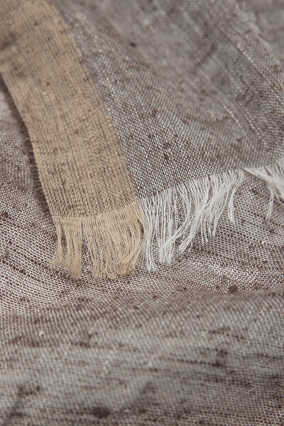 INDIGO LINEN SILK SHAWL 4