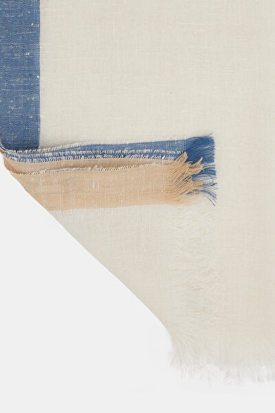 INDIGO LINEN SILK SHAWL 3