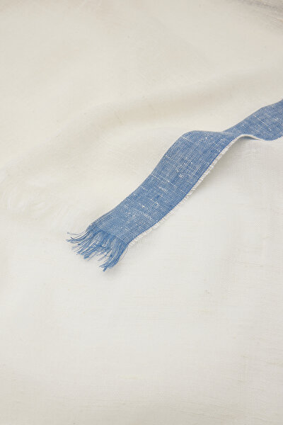 INDIGO LINEN SILK SHAWL 4