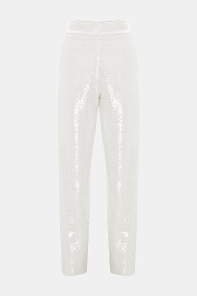 ECRU WIDE LEG TROUSERS 5
