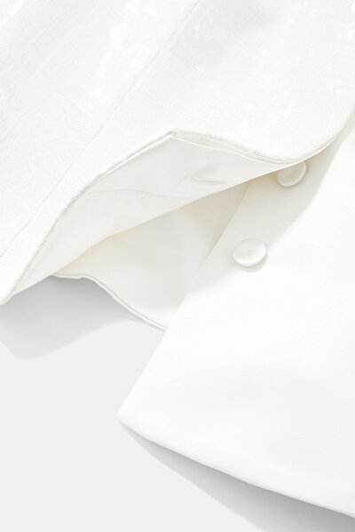 ECRU ASYMMETRIC SLEEVELESS BLOUSE 8
