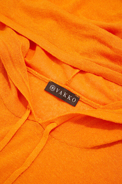 ORANGE HOODIE SLEEVELESS BLOUSE 3