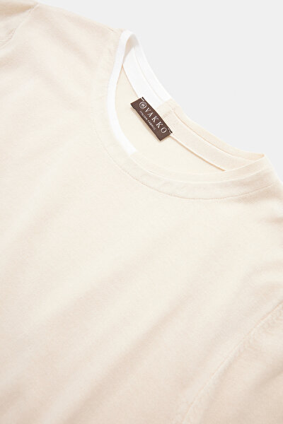 WHITE BASIC / ROUND NECKLINE SHORT SLEEVE BLOUSE 3