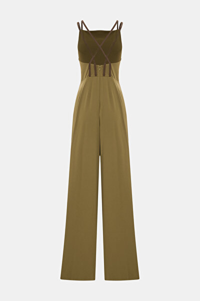 BROWN SLEEVELESS SUSPENDER JUMPSUIT 9