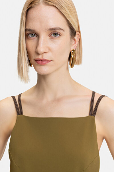 BROWN SLEEVELESS SUSPENDER JUMPSUIT 5