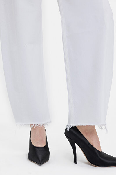 WHİTE STRAIGHT CUT TROUSERS 5