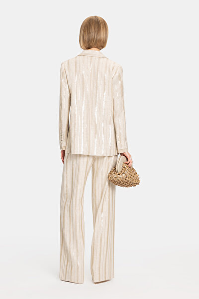 BEIGE SWALLOW COLLAR JACKET 3
