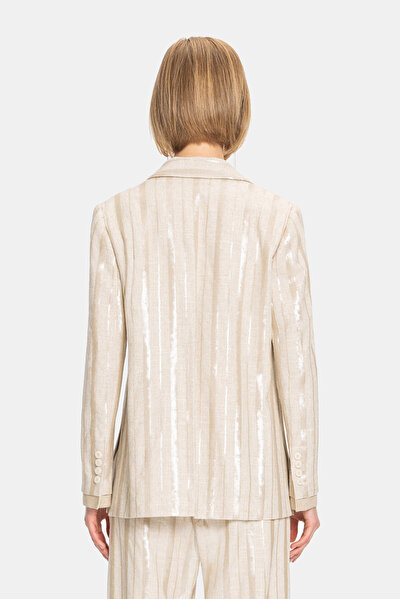 BEIGE SWALLOW COLLAR JACKET 5