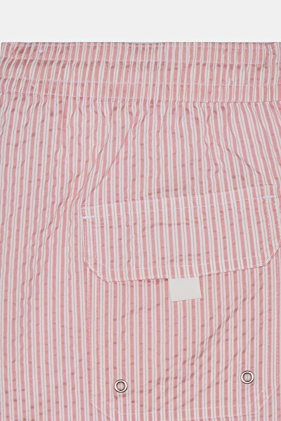 WHITE STRIPED PATTERNED ELASTIC SWIMSUIT 3