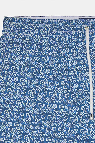 WHITE FLORAL PATTERN ELASTIC SWIMSUIT 4