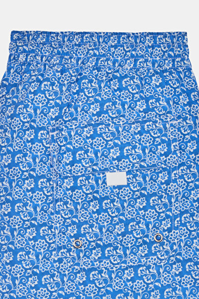 WHITE FLORAL PATTERN ELASTIC SWIMSUIT 3
