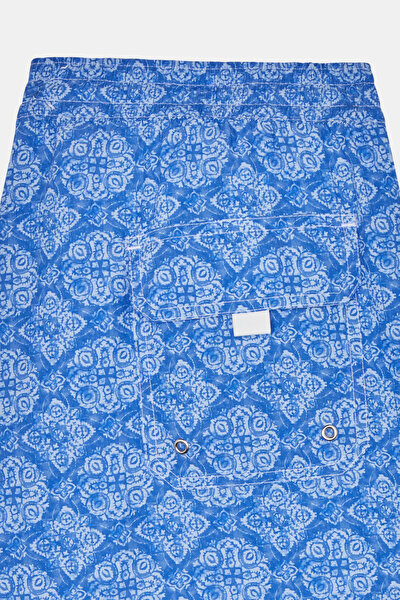 BLUE MOTIF ELASTIC SWIMSUIT 5