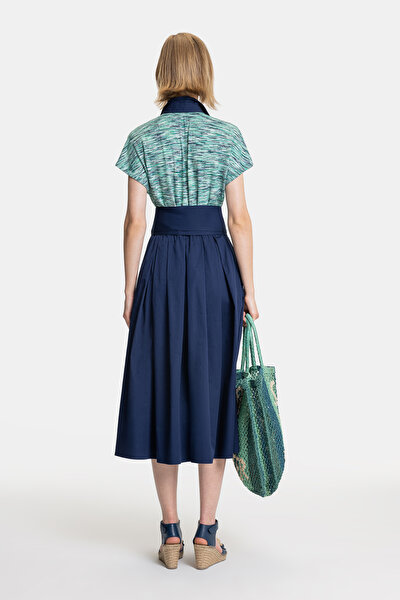 GREEN SHORT SLEEVE DRESS 3
