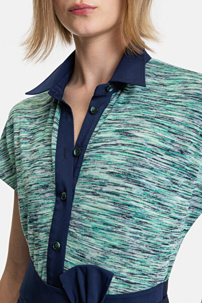 GREEN SHORT SLEEVE DRESS 4