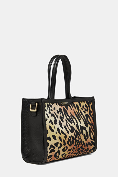 BLACK MONOGRAM LEATHER BAG 3