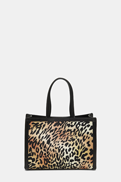 BLACK MONOGRAM LEATHER BAG 4