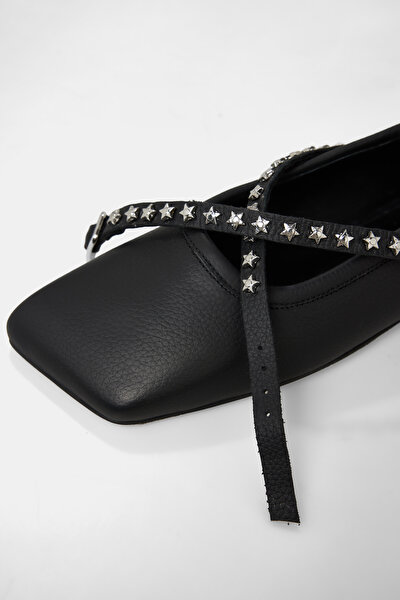 BLACK FLAT SHOES 4