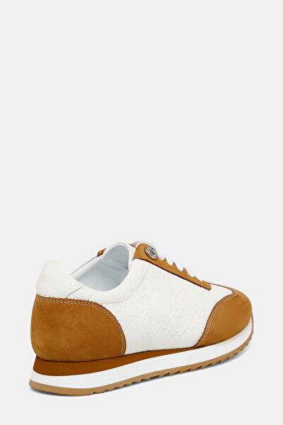 TAN MONOGRAM LEATHER SHOE 3
