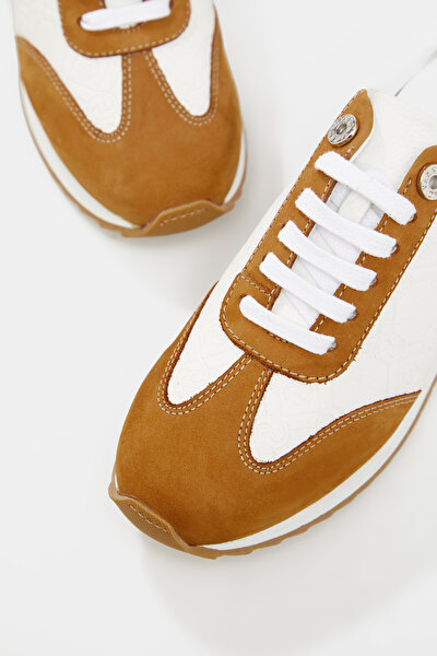 TAN MONOGRAM LEATHER SHOE 4