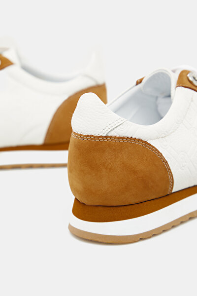 TAN MONOGRAM LEATHER SHOE 5