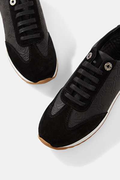 BLACK MONOGRAM LEATHER SHOE 4