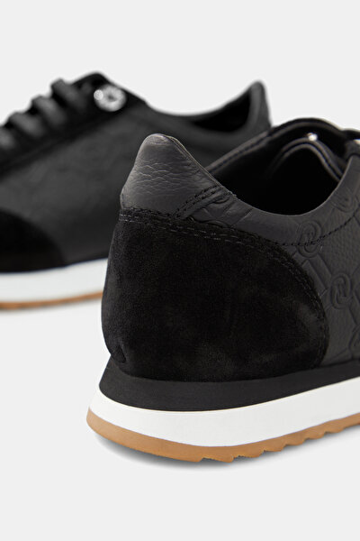 BLACK MONOGRAM LEATHER SHOE 5
