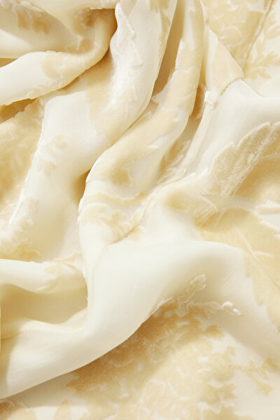 CREAM WİDE LEG VİSCOSE TROUSERS 4