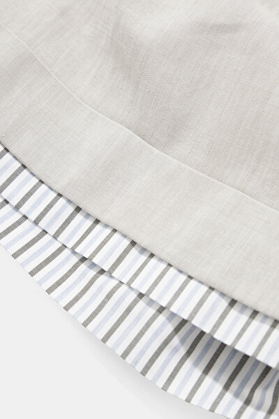 BEIGE ABOVE THE KNEE LINEN BERMUDA 8