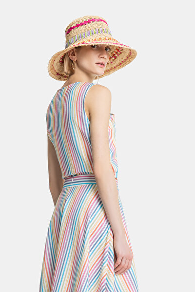 MULTICOLOR V NECK SLEEVELESS BLOUSE 3