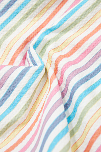 MULTICOLOR STRIPED PATTERNED MIDI SKIRT 9