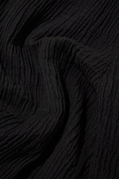 RELAX FIT BLACK WIDE LEG TROUSERS 4