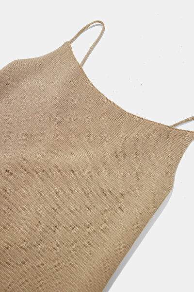 CREAM SLEEVELESS SUSPENDER BLOUSE 3