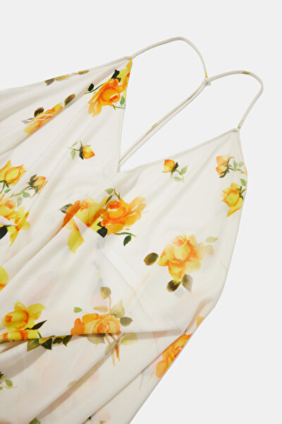 WHITE DESIGN FILLED MIDI DRESS 3