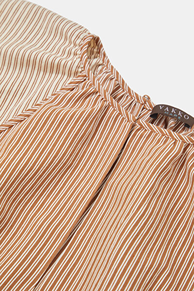 BEIGE SHORT SLEEVE DRESS 8