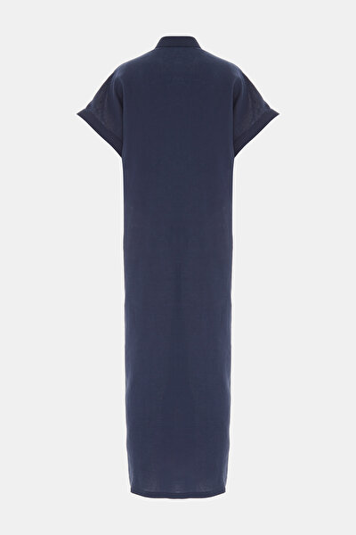NAVY BLUE LINEN KAFTA 8