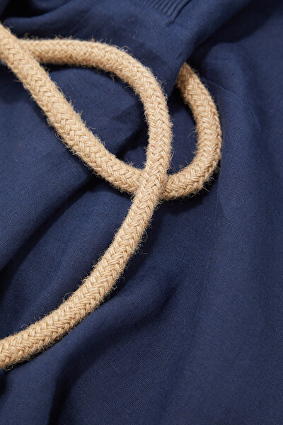 NAVY BLUE LINEN KAFTA 10
