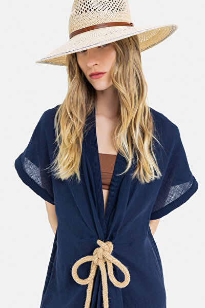 NAVY BLUE LINEN KAFTA 4