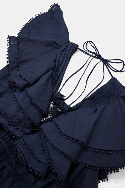 NAVY BLUE SHORT SLEEVE DRESS 10