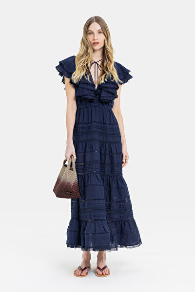 NAVY BLUE SHORT SLEEVE DRESS 3