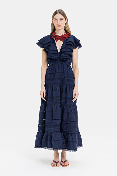 NAVY BLUE SHORT SLEEVE DRESS 5