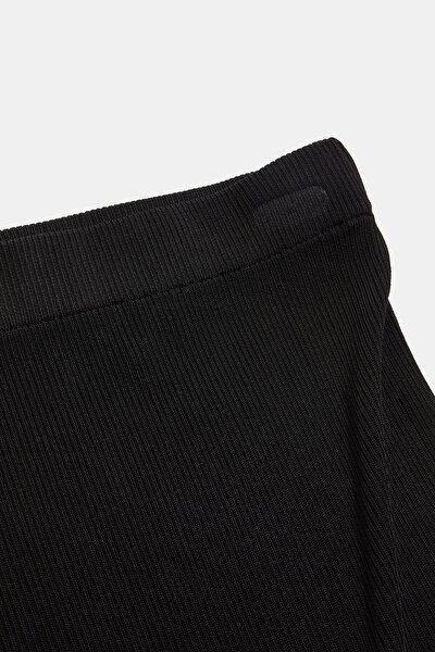 BLACK DESIGN FILLED VISCOSE SKIRT 3